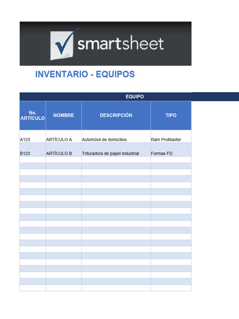 Inventario de Equipos y Condiciones | PDF | Economias | Dinero