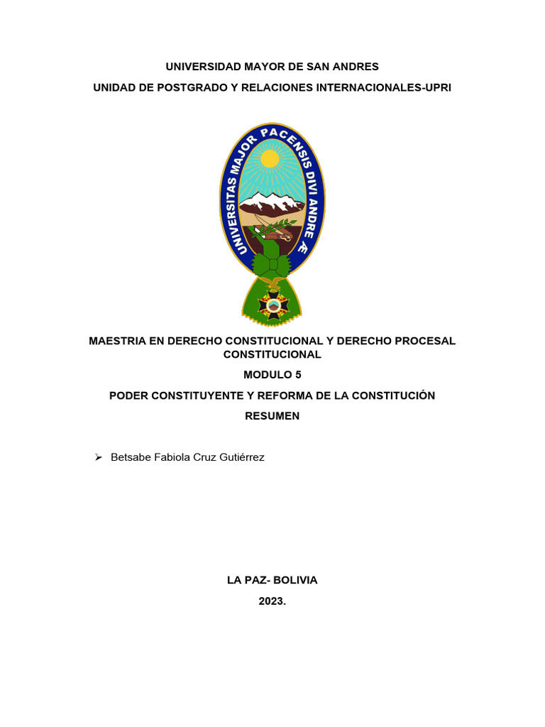 Poder Constituyente Resumen | PDF | Constitución | Democracia