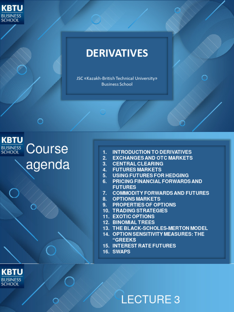 Derivatives Lecture 3 12.06.2024 | PDF | Derivative (Finance) | Over ...