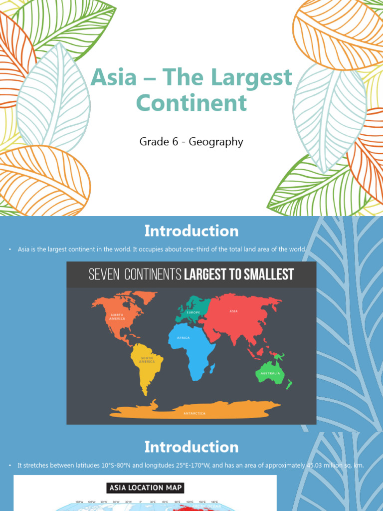 Study of The Continent - Asia | PDF | Asia | East Asia