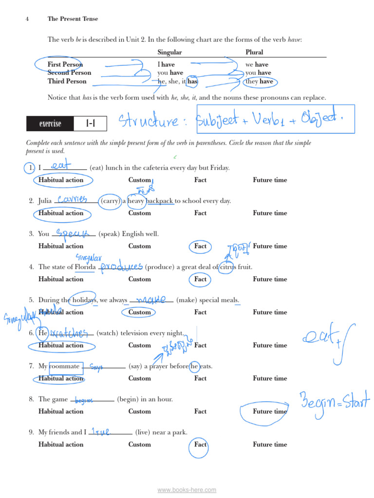 Understanding the Simple Present Tense | PDF | Question | Verb