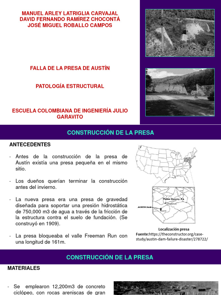 Falla Presa de Austin | PDF | Represa | Fundación (Ingeniería)