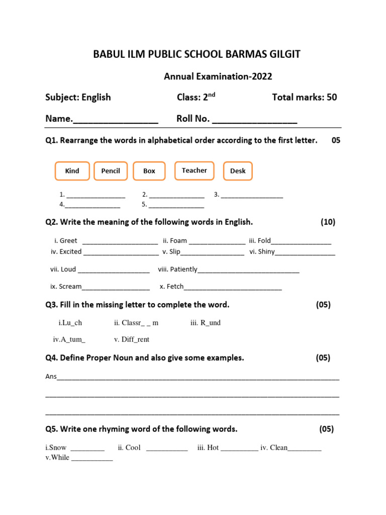 Class 2 English | PDF | Linguistics | Linguistic Morphology