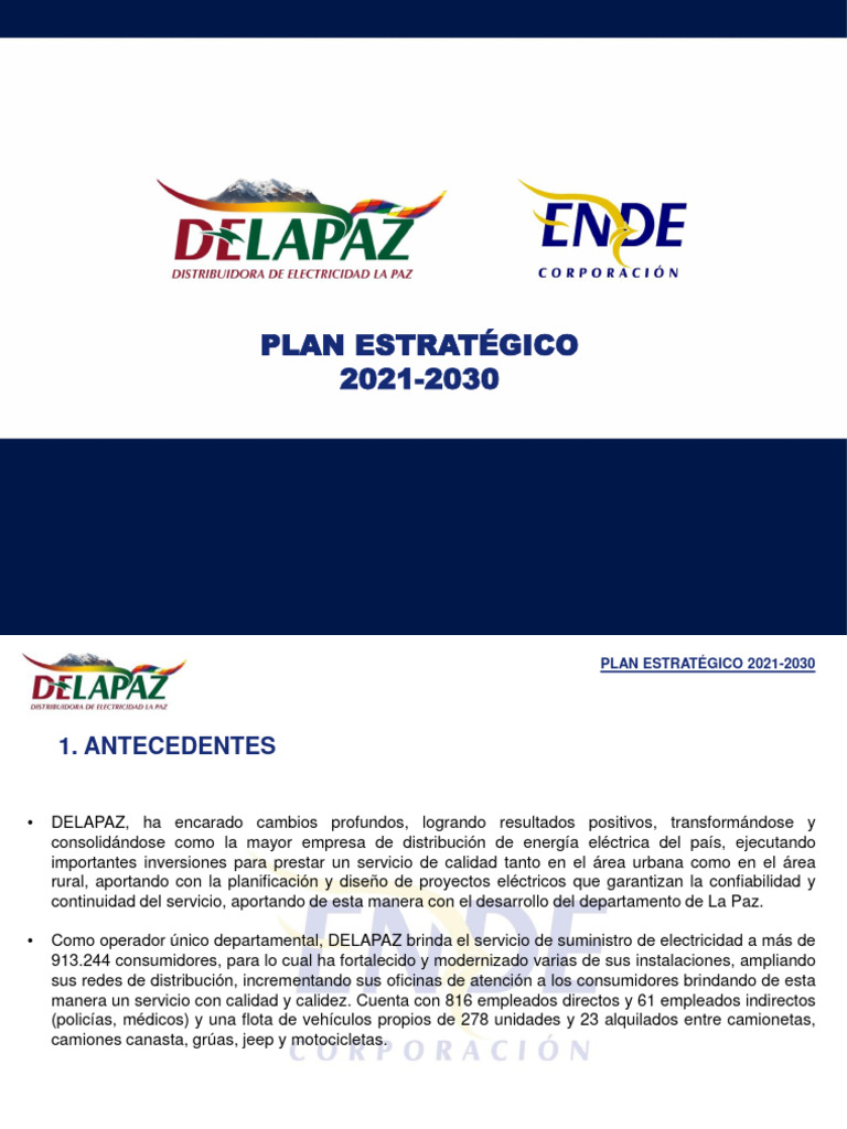 Plan Estratégico DELAPAZ 2021-2030 | PDF | Planificación estratégica ...