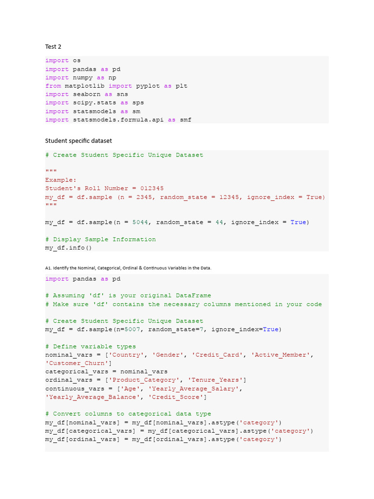 Python Codes Test 2 | PDF | P Value | F Test