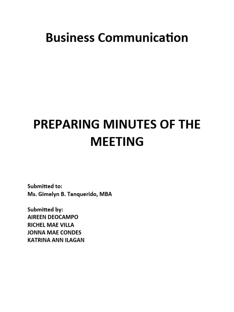 How to Write Effective Meeting Minutes | PDF | Career & Growth