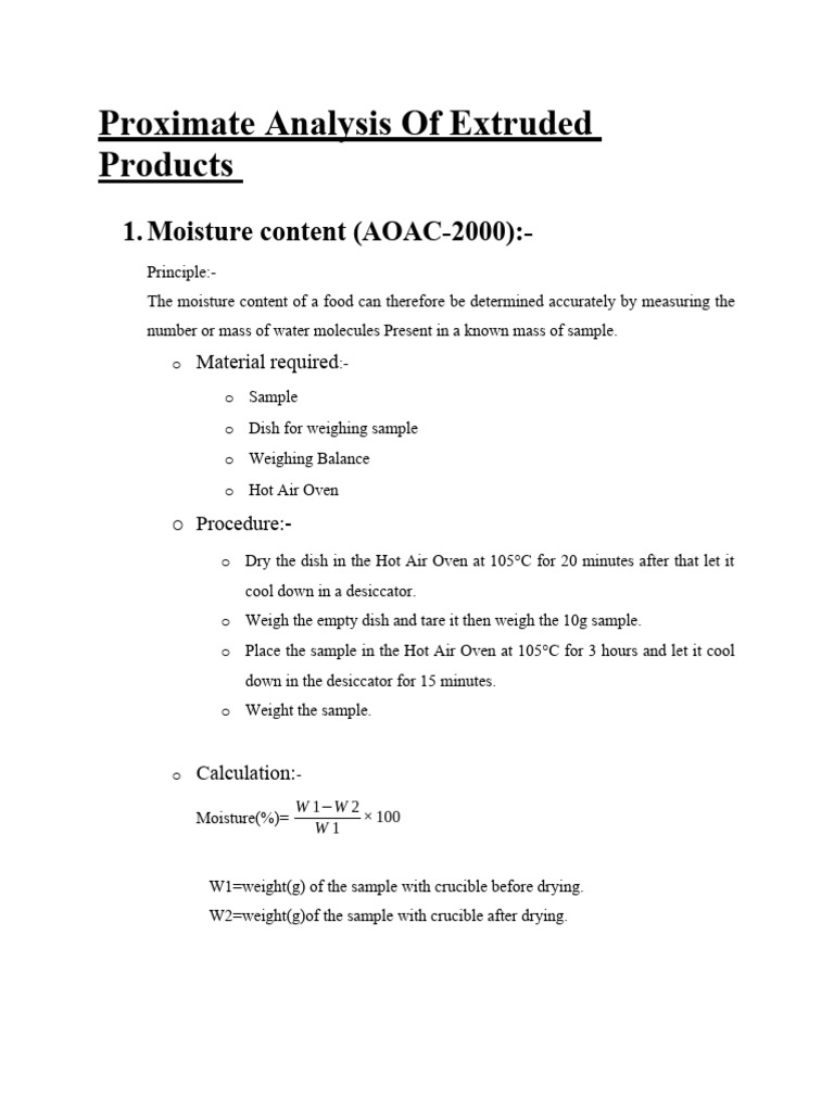 AOAC 2020 Proximate Analysis Methods | PDF | Chemistry