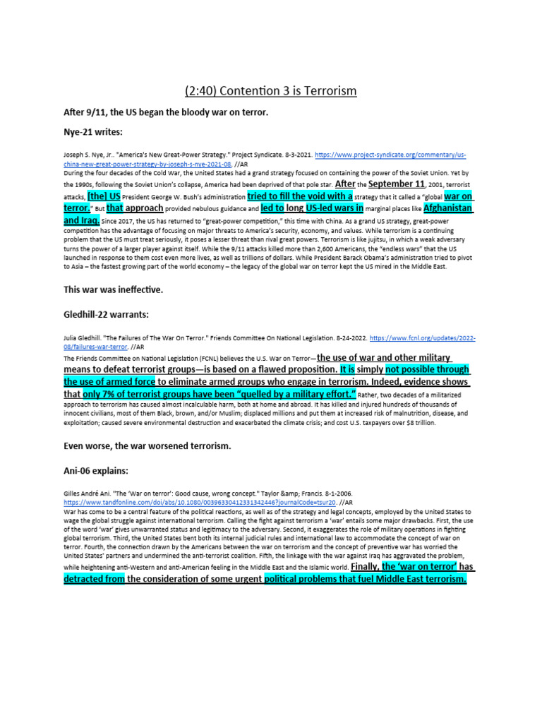 r3 Cards | PDF | War On Terror | Defense Intelligence Agency