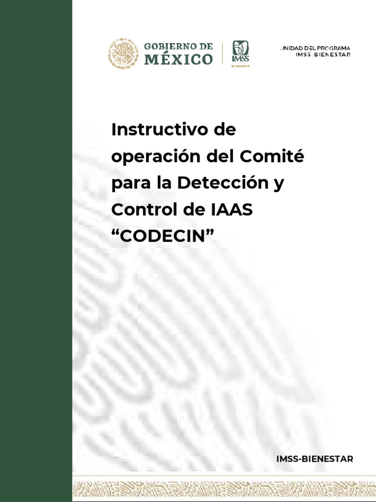 Instructivo CODECIN para Control de IAAS | PDF | Hospital | Infección ...
