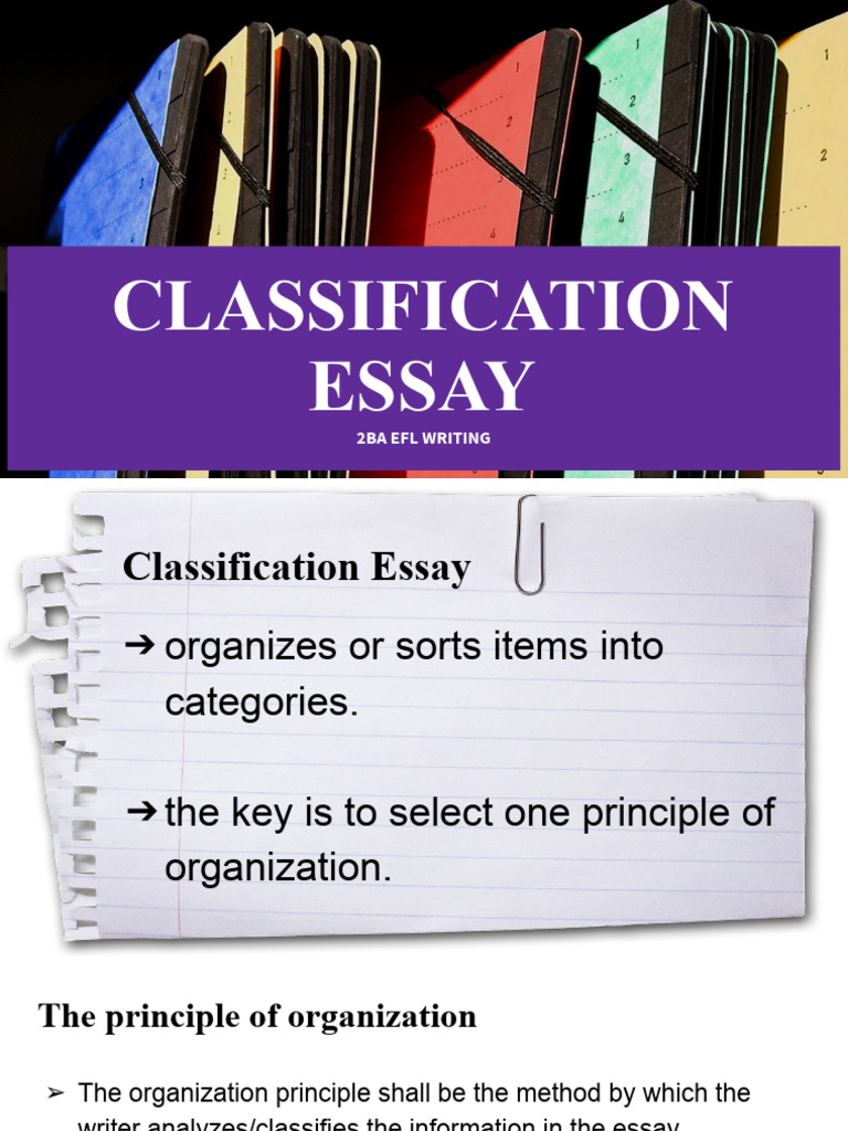 Classification Essay Dosyasının Kopyası | PDF | Essays | Learning