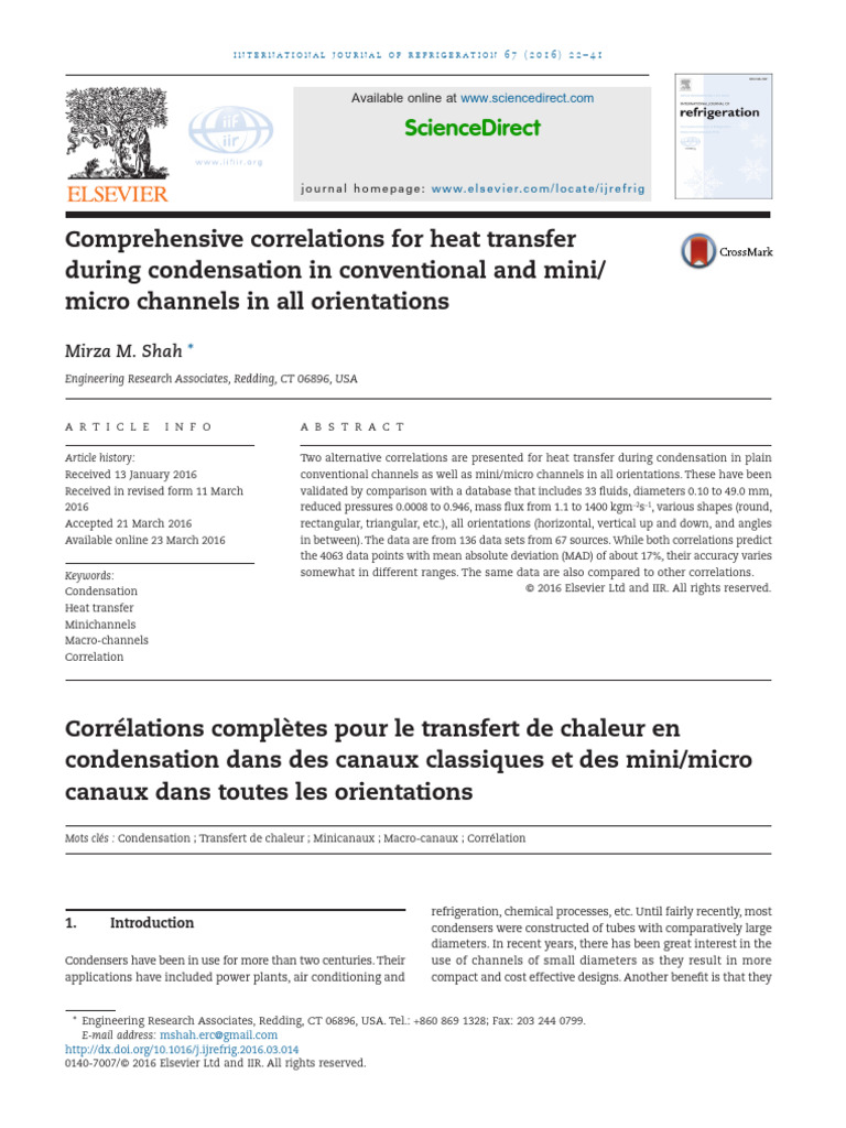 Comprehensive Correlation For Heat Transfer During Condensation | PDF ...