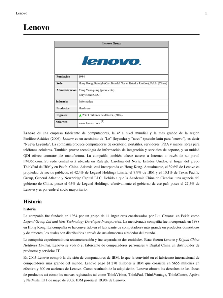 Lenovo PDF Lenovo Hardware de la computadora