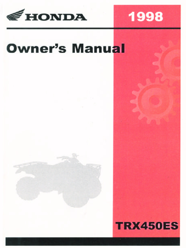 1999 HONDA TRX450ES SERVICE MANUAL PDF visual data 6