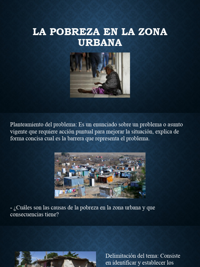 La Pobreza en La Zona Urbana | PDF | Pobreza | Pobreza e indigencia