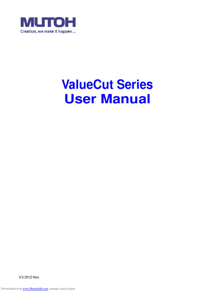 ValueCut Cutting Plotter User Manual | PDF | Device Driver | Usb