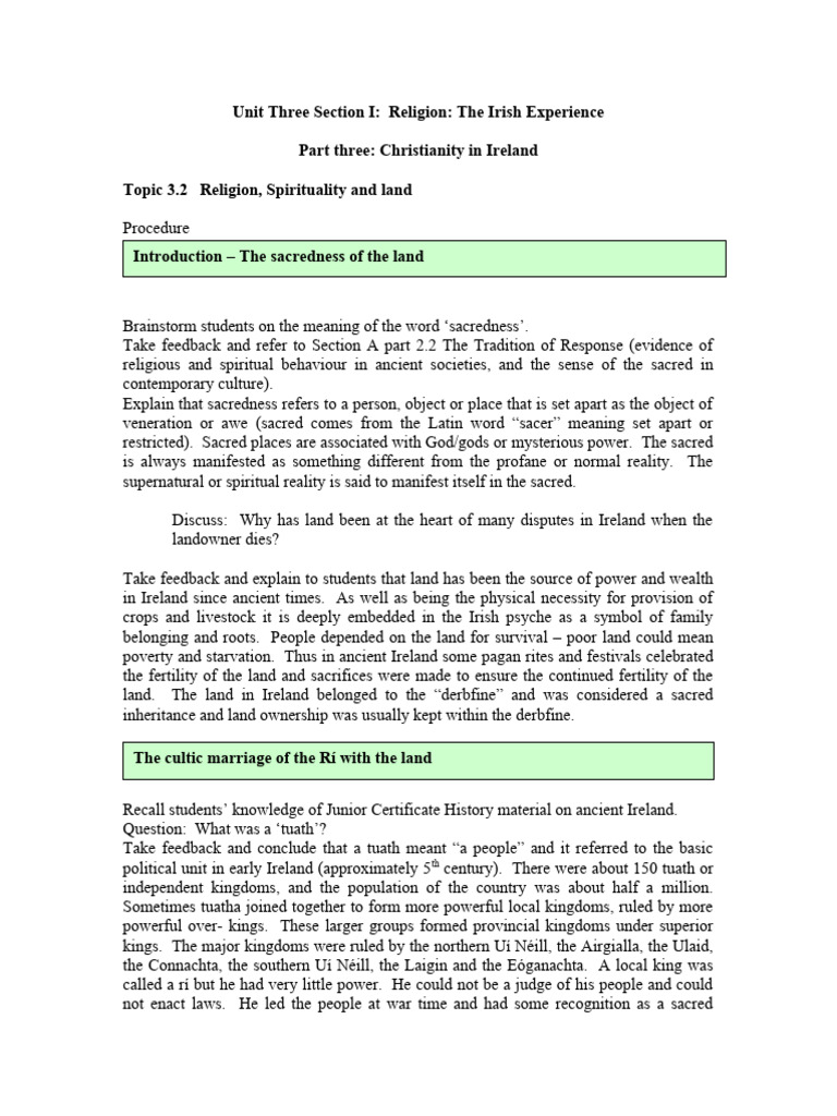 I Religion, Spirituality and Land | PDF | Book Of Deuteronomy