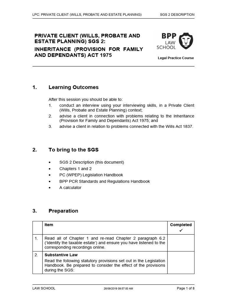Private Client Wills & Probate Guide | PDF | Probate | Will And Testament
