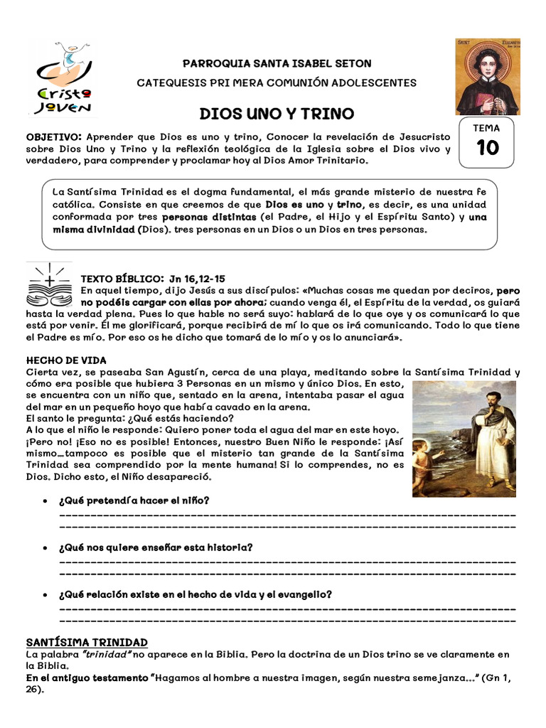 La Santísima Trinidad en la Biblia | PDF | Trinidad | espíritu Santo