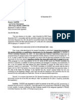 DND-OPA - DCartujano Response to ASPER on Praise 2011 - 2 December 2011