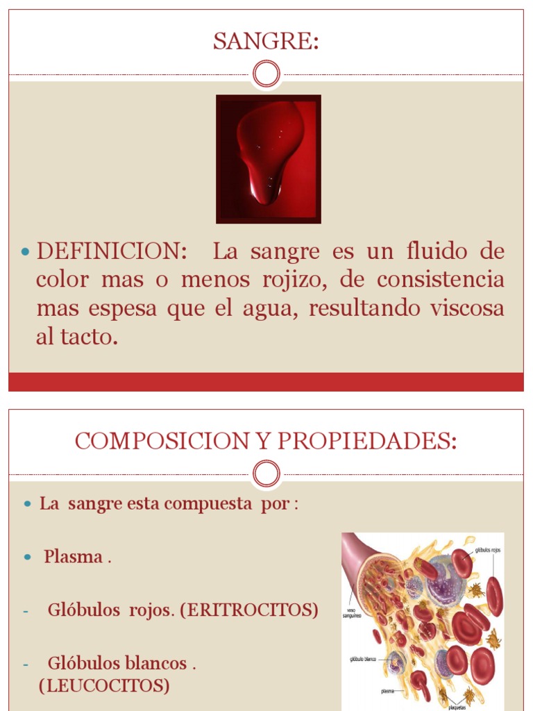 Diapositivas Sangre y Linfa | Tipo de sangre | Sistema linfático