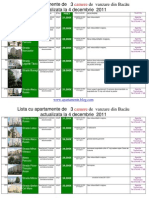 Lista Cu Apartamente de 3 Camere de Vanzare Din Bacau Actualizata La 4 Decembrie 2011 (Download PDF