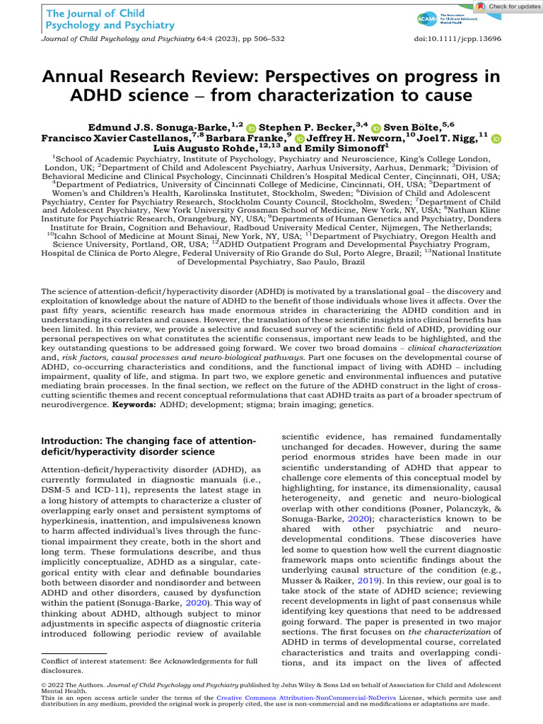 ADHD Science: Progress & Future Steps | PDF | Attention Deficit ...
