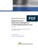 Reporting and BIin Microsoft Dynamics AX