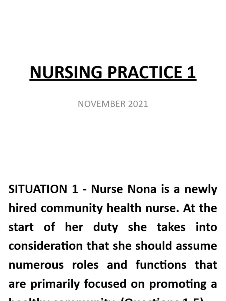 Community Health Nursing Roles and Practices | PDF | Nursing | Epidemiology