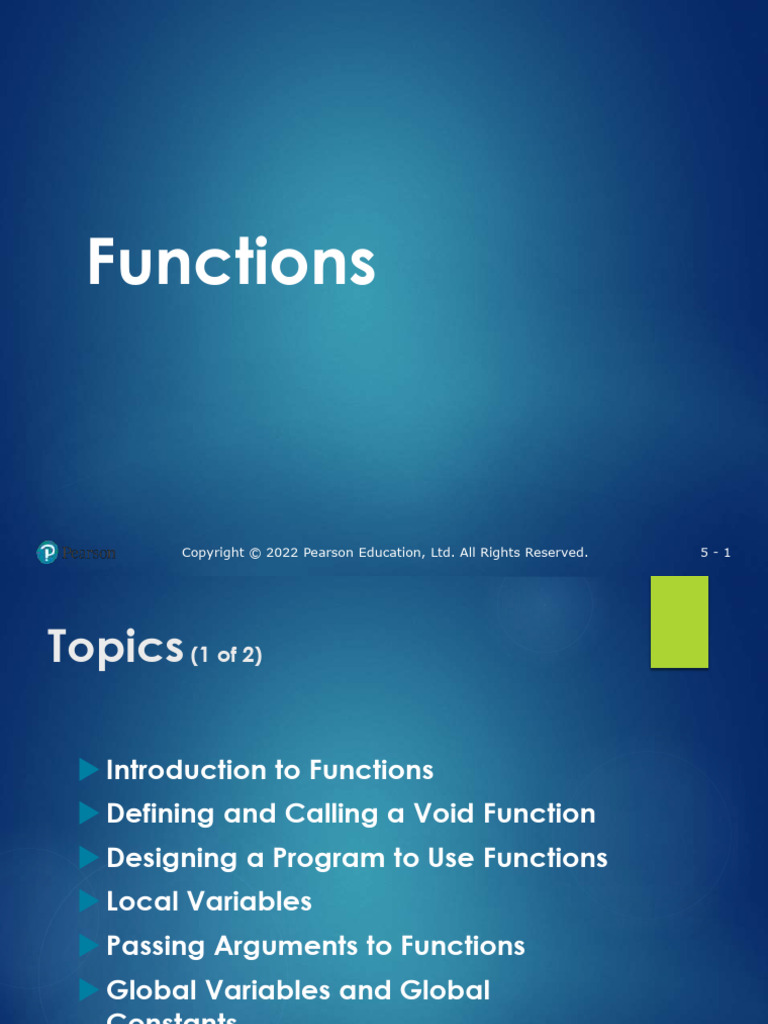 Functions | PDF | Parameter (Computer Programming) | Function (Mathematics)