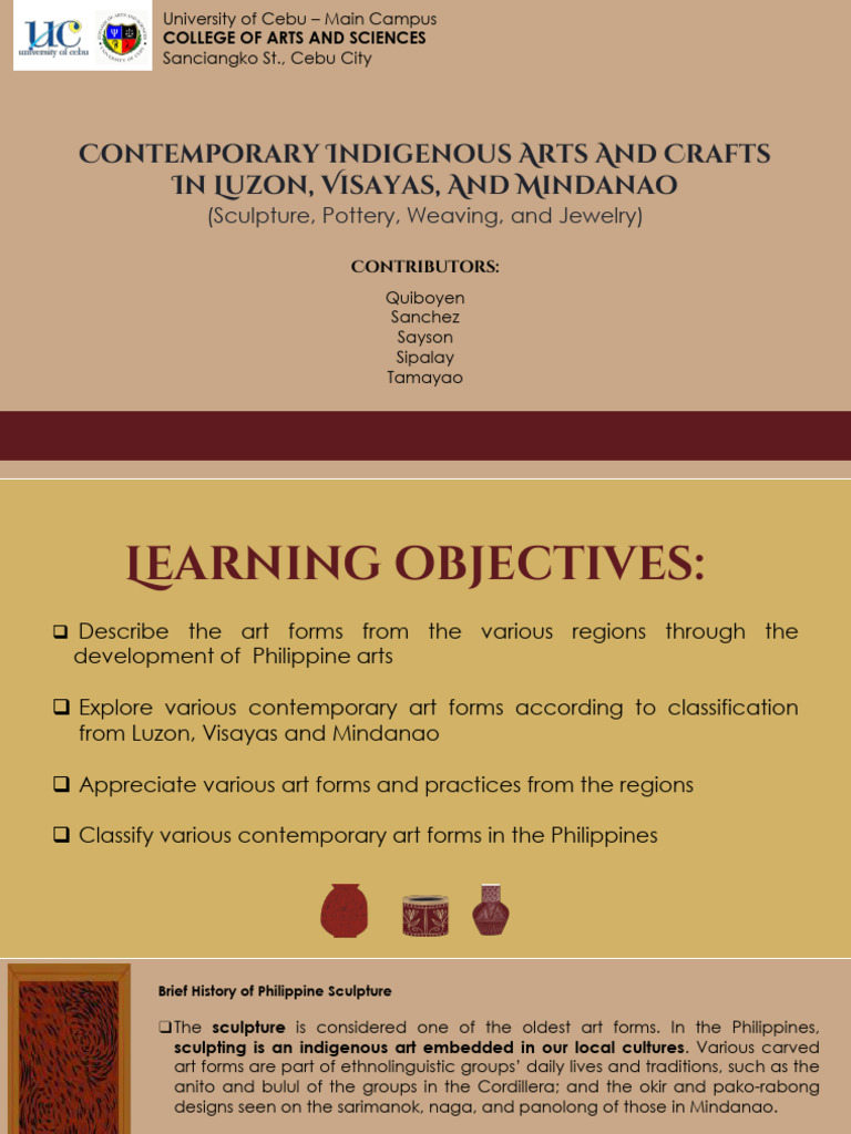 Indigenous Arts in Luzon, Visayas, Mindanao | PDF | Philippines | Weaving