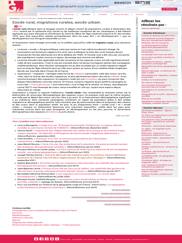 Migration rurale et exode urbain | PDF | Migration humaine | France