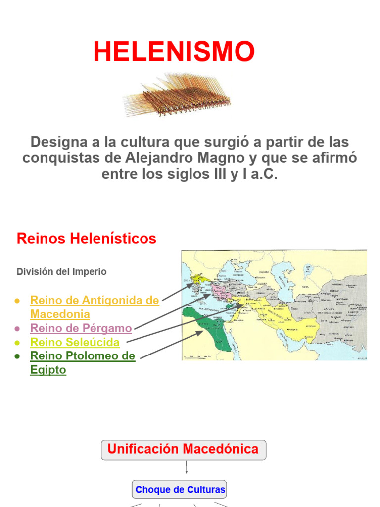 Influencia del Helenismo en Culturas | PDF | Periodo helenístico ...
