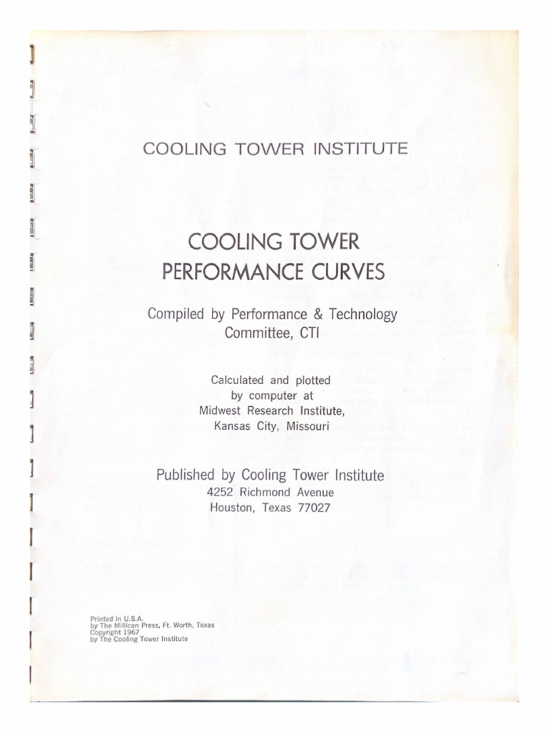Cooling Tower Performance Curves Guide | PDF | Heat | Water