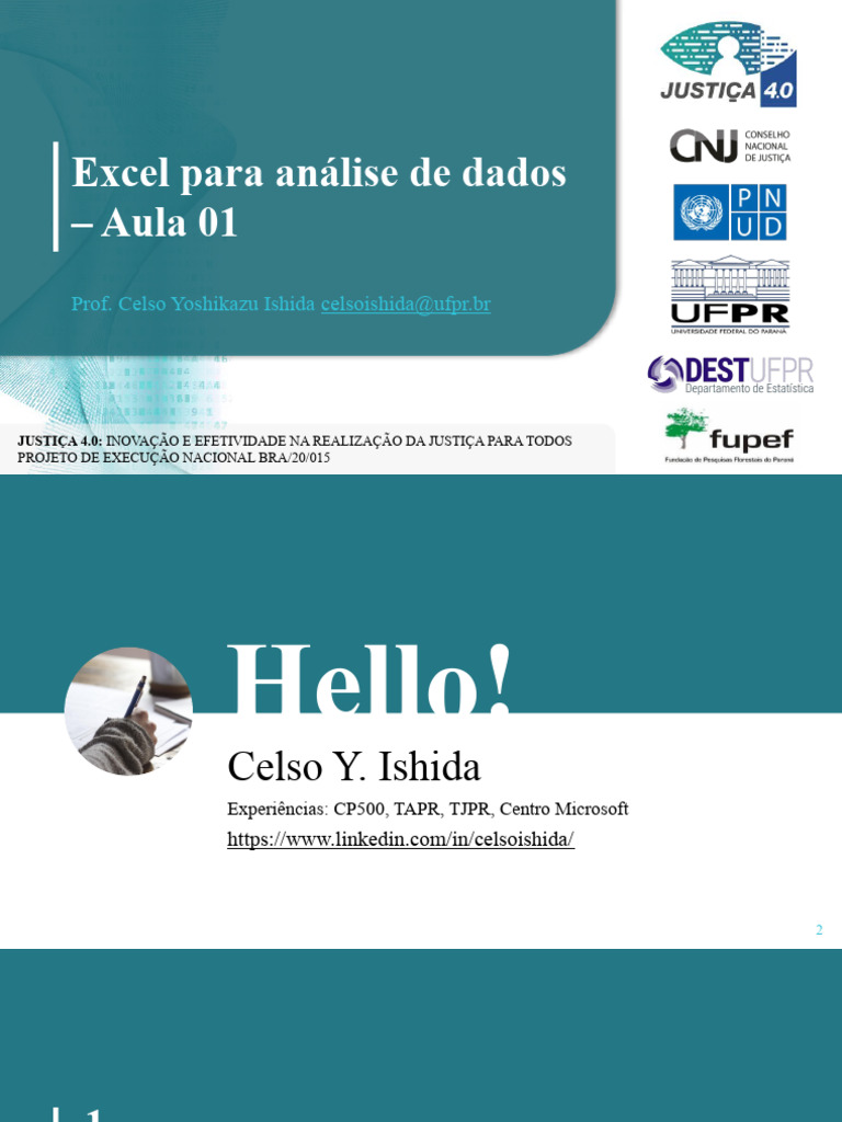 Excel para Análise de Dados: Curso Básico | PDF | Microsoft Excel ...