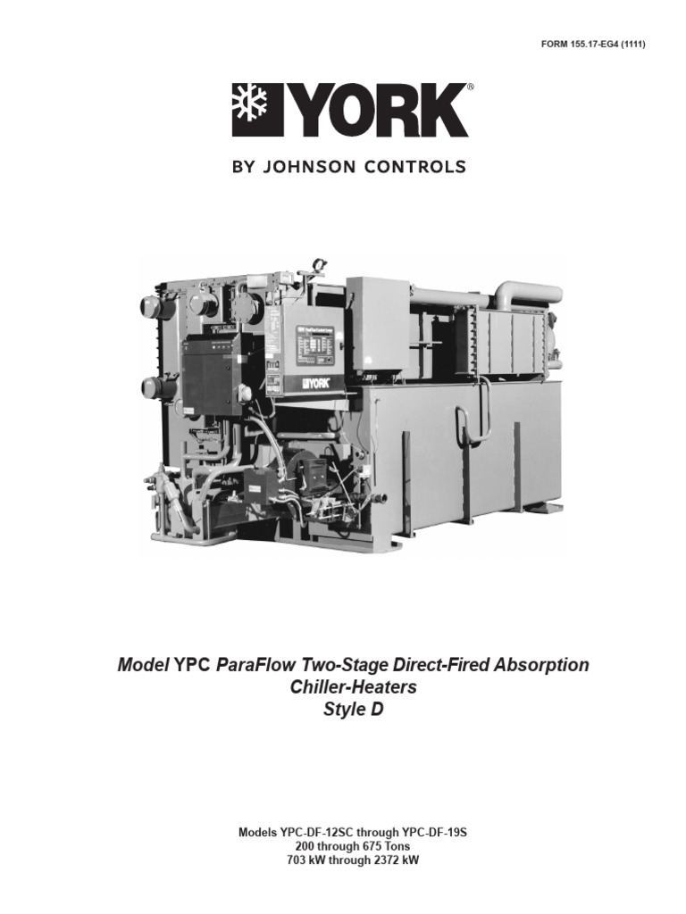 YPC ParaFlow Two-Stage Absorption Chiller | PDF | Heat Exchanger | Pipe ...