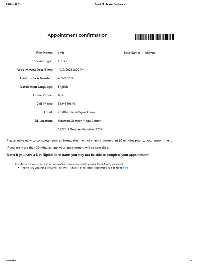 Texas Dps Schedule Appointment