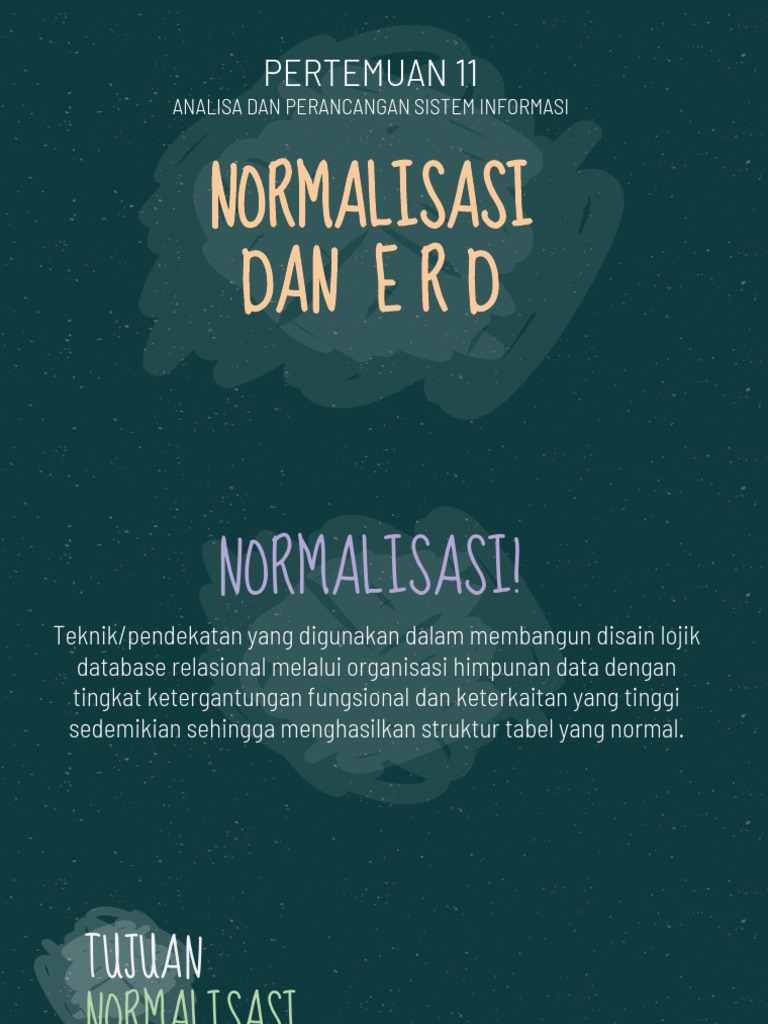Normalisasi dan ERD dalam Basis Data | PDF