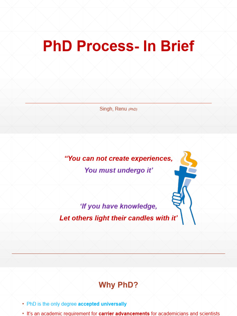 Essential PhD Process Overview | PDF | Methodology | Doctor Of Philosophy