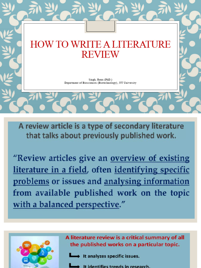 Writing Effective Literature Reviews | PDF | Citation | Plagiarism