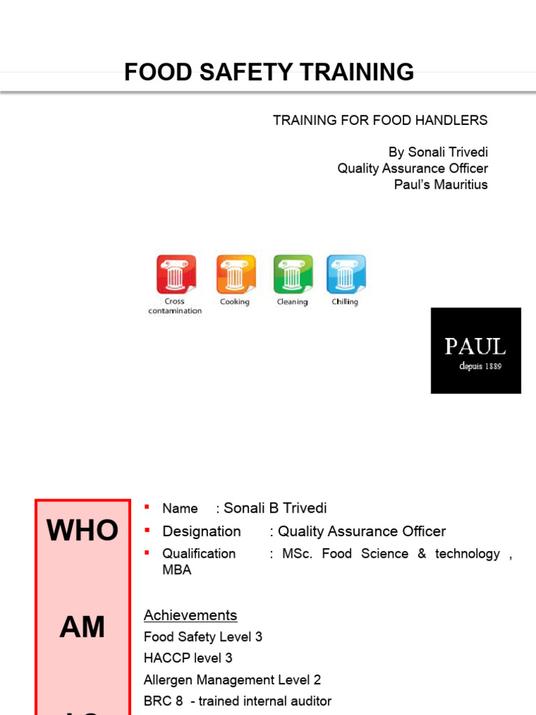 Food Safety Training: Training For Food Handlers by Sonali Trivedi ...