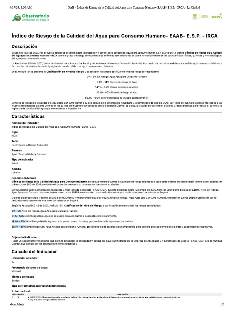 oab-ndice-de-riesgo-de-la-calidad-del-agua-para-consumo-humano-eaab