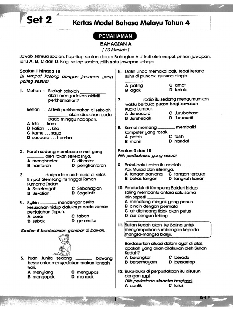 Teki bm tahun 4 week 13 set exam 4 pdf