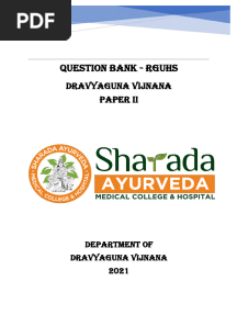 Dravyaguna Question Bank 2