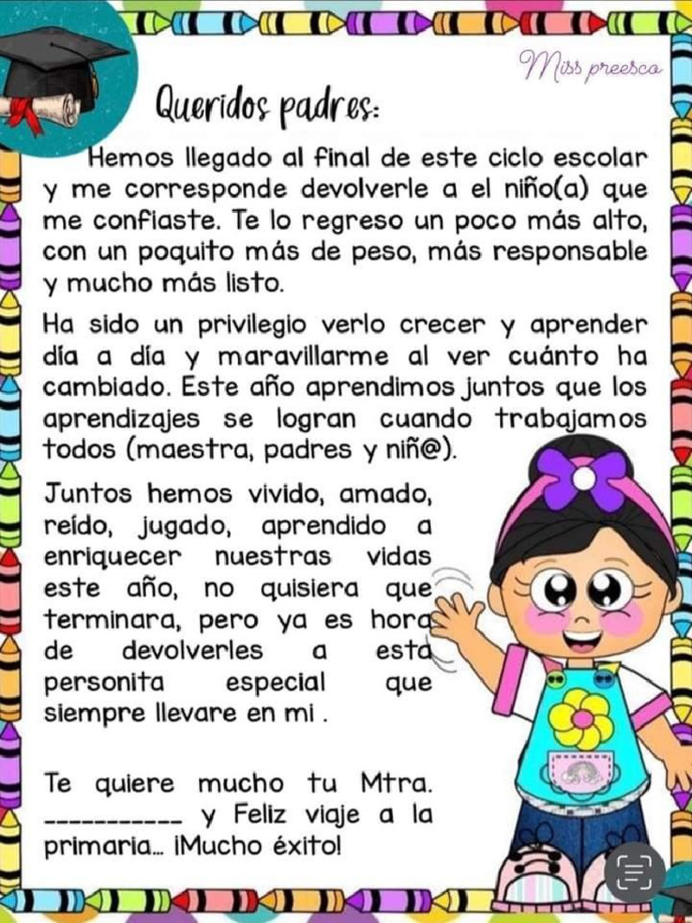 Palabras de despedida cierre de ciclo | PDF