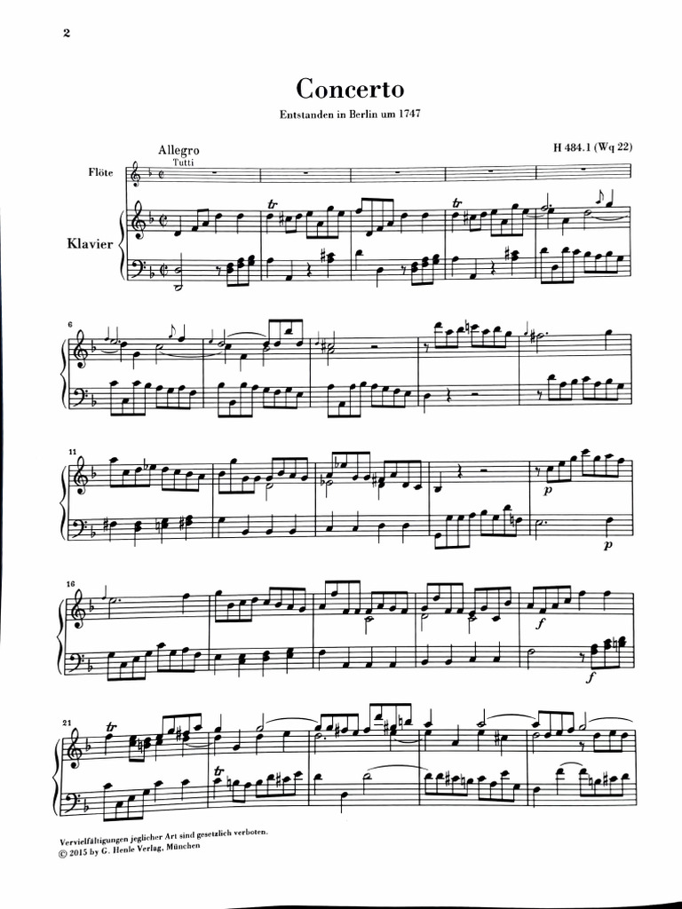 Cpe Bach Flute Concerto PDF