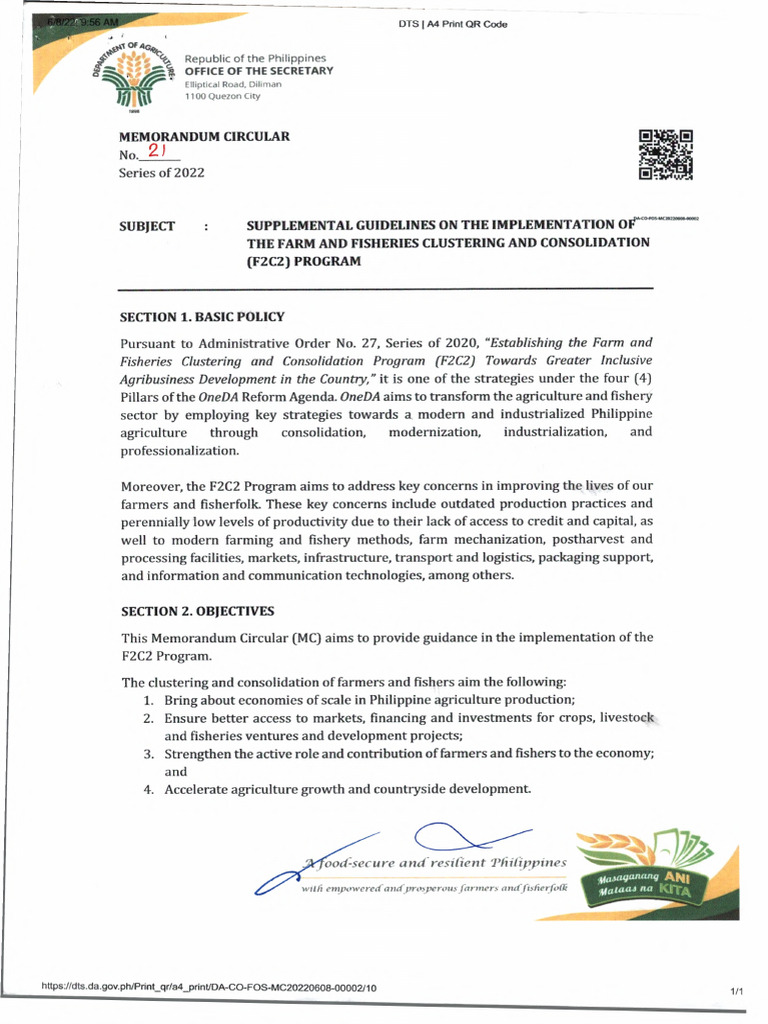 F2C2 Program Implementation Guidelines | PDF | Agriculture | Farms