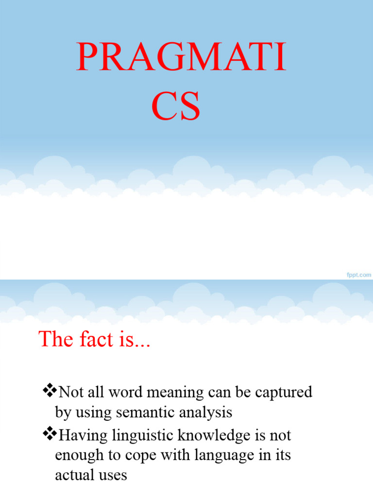 6 - Pragmatics and Discourse Analysis | PDF | Semiotics | Linguistics