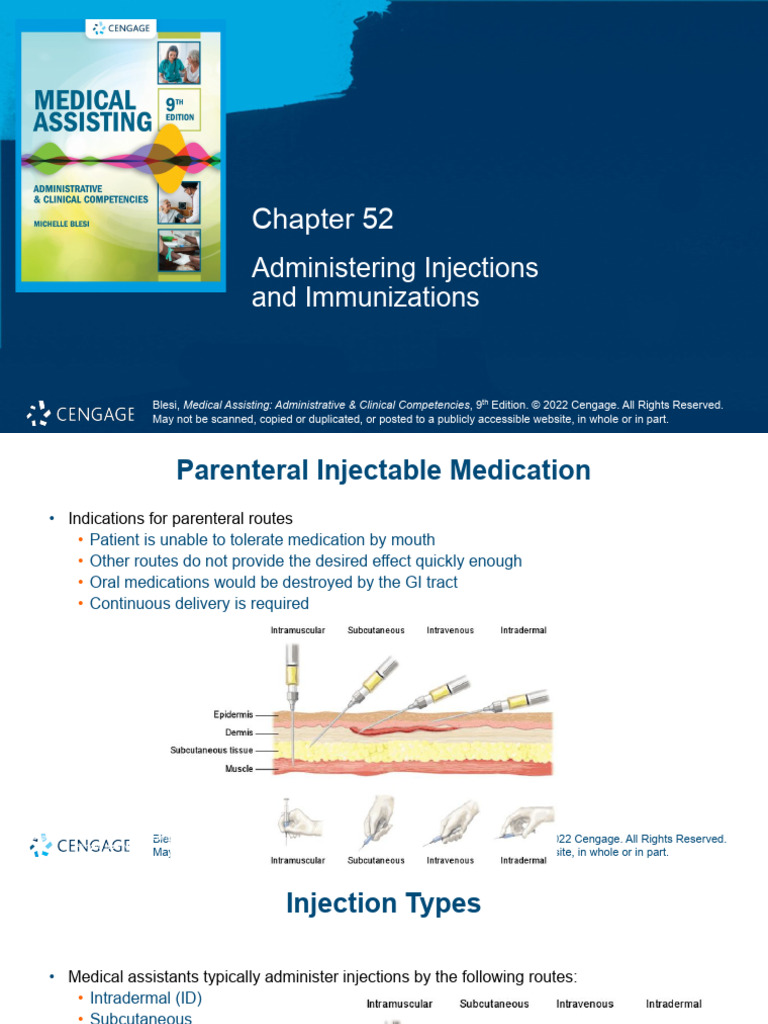 CH 52 Administering Injections and Immunization Edited | PDF ...