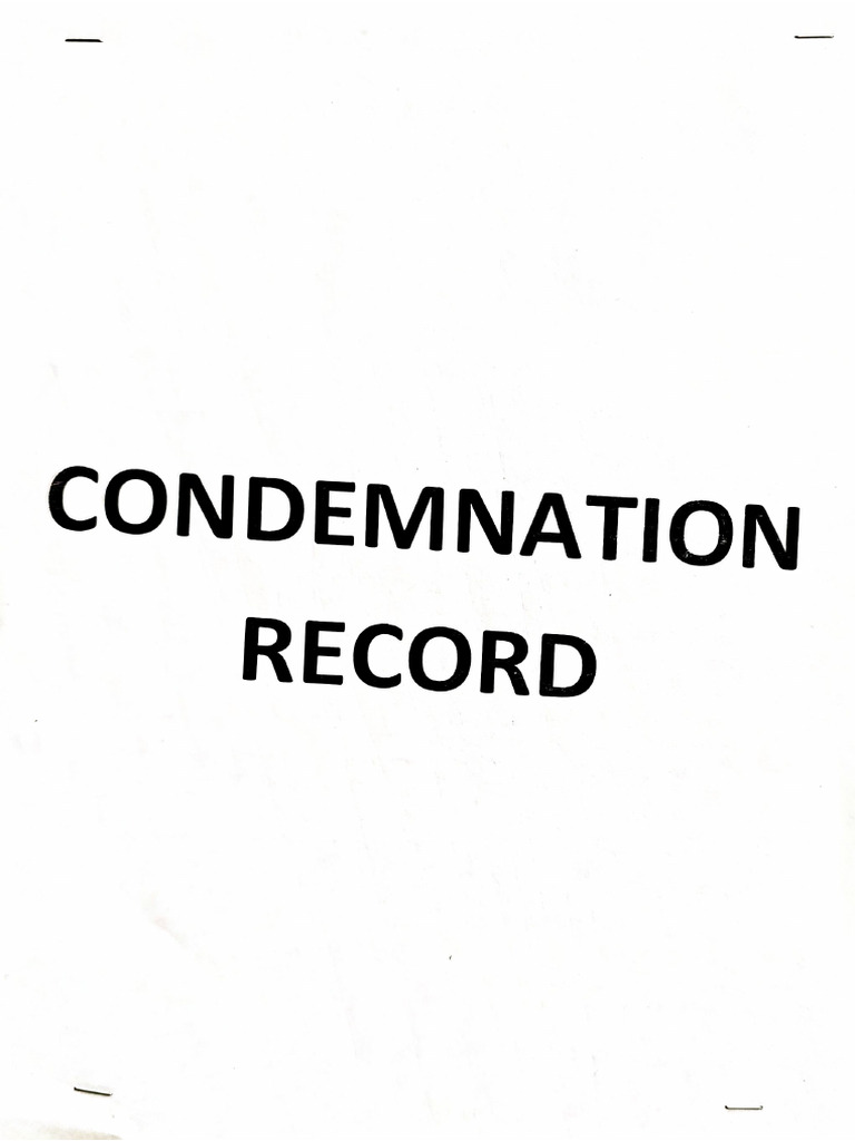 Condemnation PDF