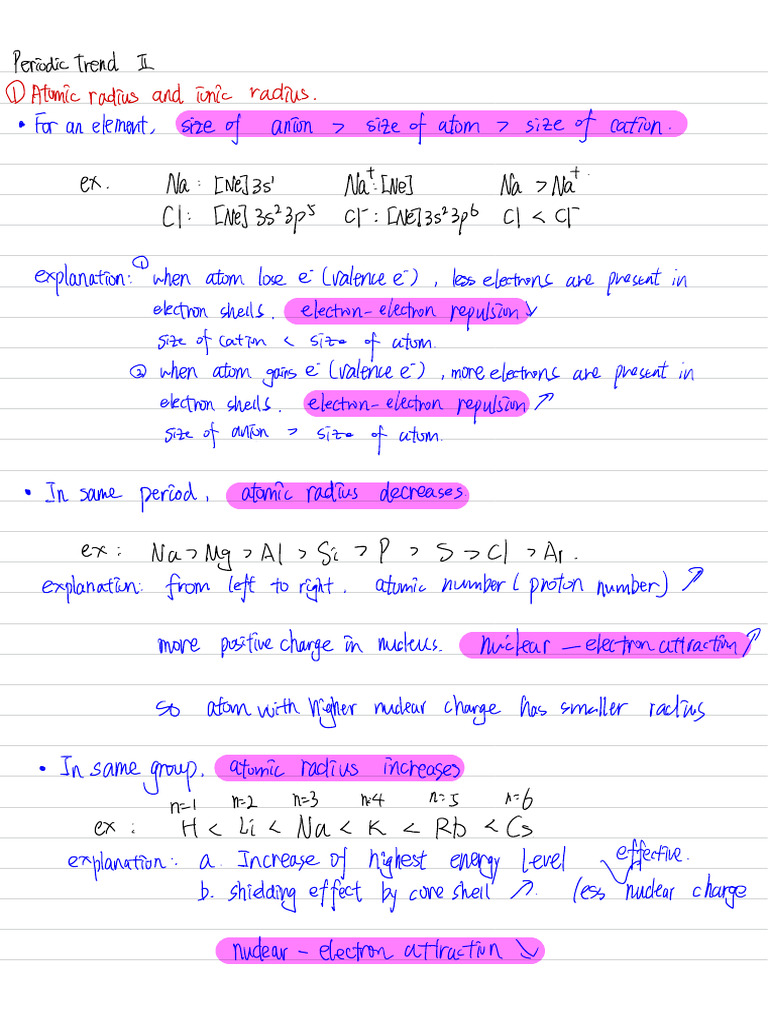 Atomic and Ionic Radius Trends Explained | PDF | Ionic Bonding | Ion